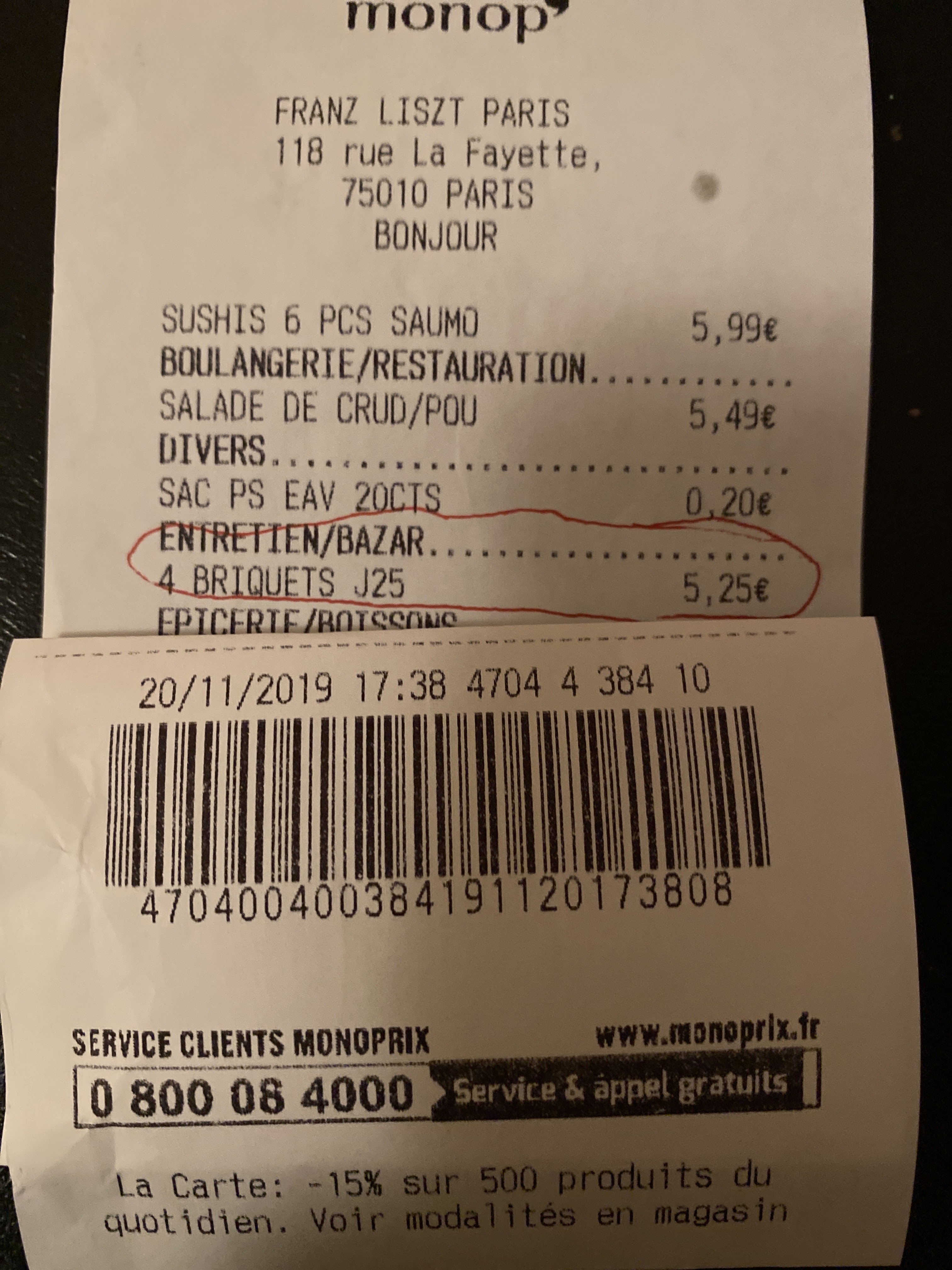 Photo n° 1 de l'avis de OIKAWA.E fait le 20/11/2019 à 17:08