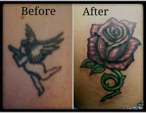 Explore black metal tattoo ideas, creative tattoo ideas in Erie, available at EliKingInk