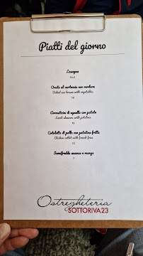 Ostregheteria Sottoriva 23 à Verona menu