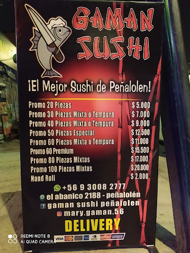 Comentarios y opiniones de GAMAN SUSHI PEÑALOLEN