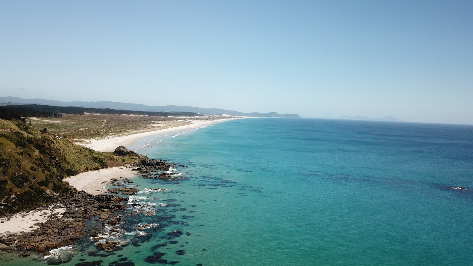 Foto af Te Arai Beach med lang lige kyst