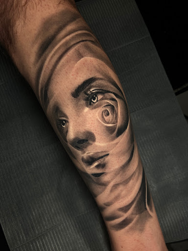 Explore thigh/butt tattoo ideas, creative tattoo ideas in Long Beach, available at Iron Age Tattoo