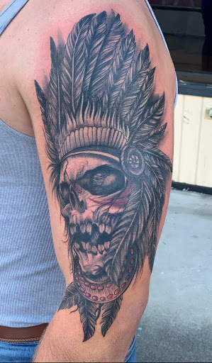 Explore chest tattoos for men ideas, creative tattoo ideas in Orange Park, available at All Aces Tattoo and Body Piercing LLC