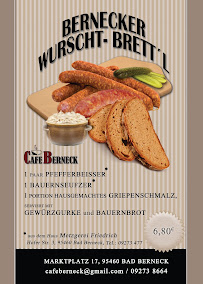 Carte du Cafe Berneck à Bad Berneck