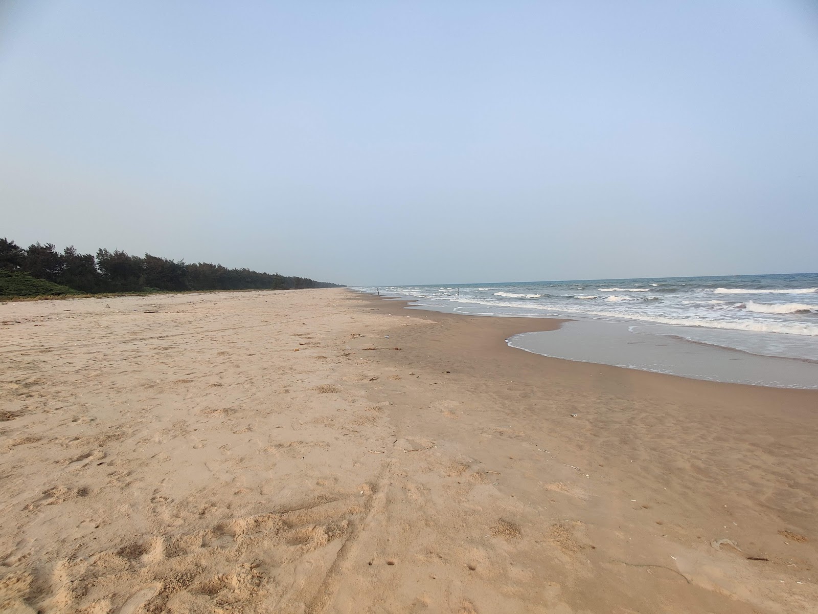 Foto di Chinaganjam Beach con una superficie del sabbia luminosa