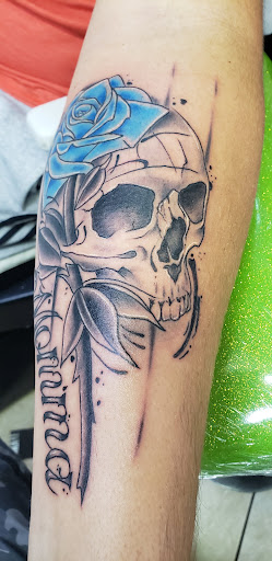 Explore biblical hellscape sleeve tattoo ideas, creative tattoo ideas in Phenix City, available at Skin Traditions Tattoo Studio
