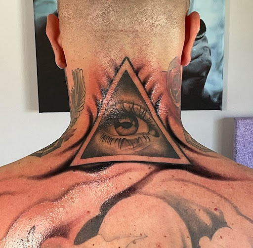 Explore chest and shoulder tattoo ideas, creative tattoo ideas in Ambler, available at Tattoo GalaxyAmbler Piercing & Custom Tattoos