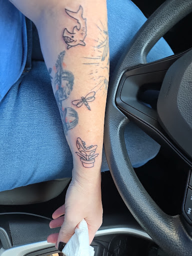 Explore crescent moon tattoo ideas, creative tattoo ideas in Abilene, available at Blackollar Tattoo Company