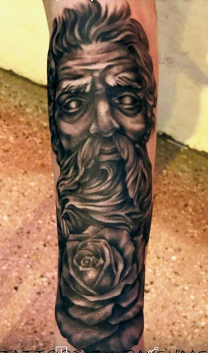 Explore mens leg sleeve tattoo ideas, creative tattoo ideas in Egg Harbor Township, available at Dreamline Ink Tattoo