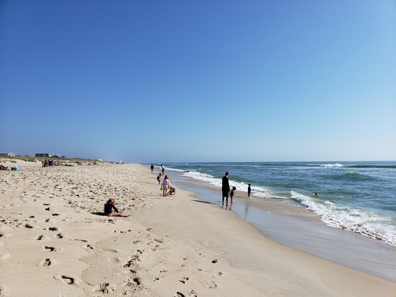 Kentford Beach的照片 带有明亮的沙子表面