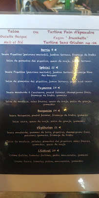 Toki Goxoa à Saint-Jean-de-Luz menu