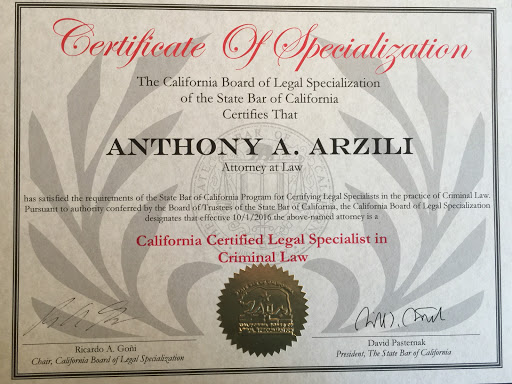 Criminal Justice Attorney «Law Offices of Anthony A. Arzili», reviews and photos
