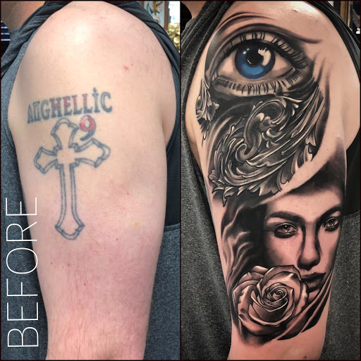 Find heart beat tattoo ideas for your next unique tattoo in Sherwood at Golden Lotus Tattoo Studio