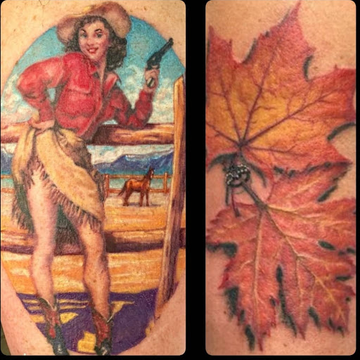 Explore tattoos ideas for black females, creative tattoo ideas in Yucca Valley, available at Strata Tattoo Lab LLC