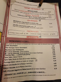 Restaurant Chez Lili et Marcel à Paris - menu / carte
