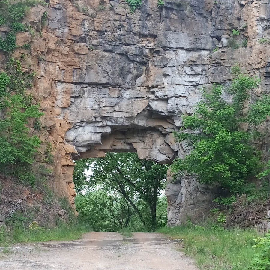 Hole in rock wall