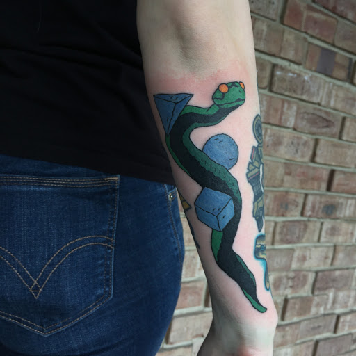 Explore simple line work tattoo ideas, creative tattoo ideas in Tallmadge, available at Killjoy tattoo