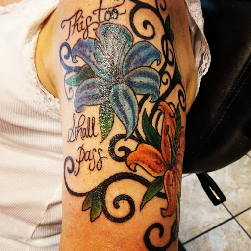 Explore stick figure tattoo ideas, creative tattoo ideas in Amarillo, available at Music Box Body Art Studio