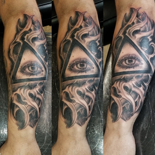 Explore cyber y2k tattoo ideas, creative tattoo ideas in Evans Mills, available at Studio No.8 Body Art Gallery