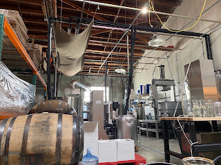 Brewing tanks in a taproom