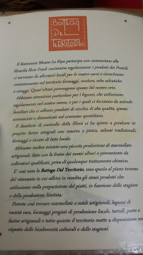 La Ripa Ristorante - Museo à Rocca San Felice carte