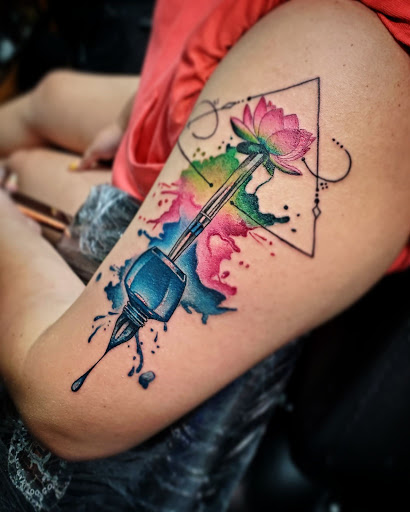 Explore aquarius tattoo ideas male, creative tattoo ideas in Stockbridge, available at Black Rose Tattoo Collective