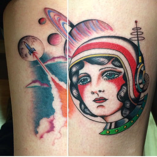 Explore bee tattoo ideas for women, creative tattoo ideas in Glenside, available at Iron Will Tattoo Club