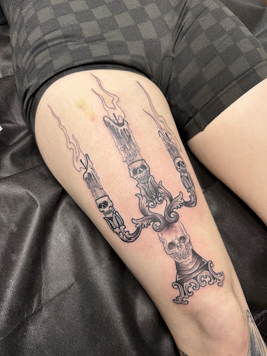 Explore minimalist star wars tattoo ideas, creative tattoo ideas in Buffalo, available at True Gloom Tattoo Studio