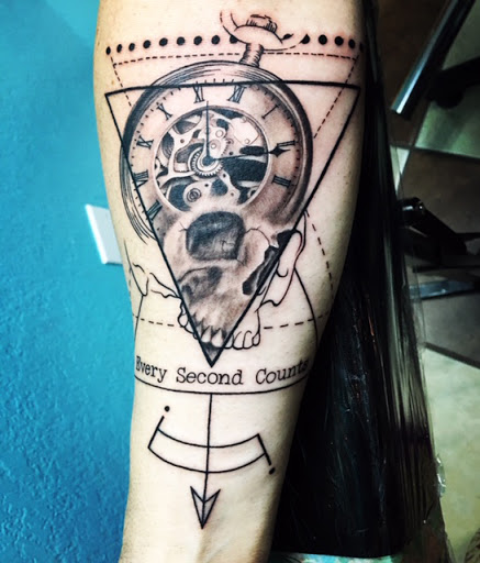 Explore large thigh tattoo ideas, creative tattoo ideas in North Richland Hills, available at Ink Life DFW