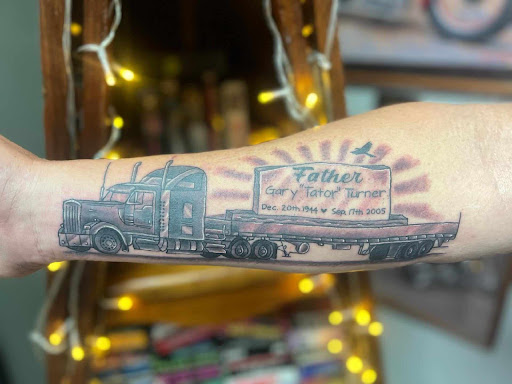 Explore twin flame tattoo ideas, creative tattoo ideas in Vincennes, available at Silver Owl Tattoo