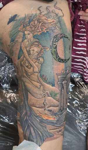 Explore tattoo ideas for name cover up, creative tattoo ideas in Barre, available at Bury The Needle Tattoo