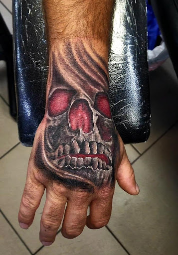 Explore carpenter tattoo ideas, creative tattoo ideas in Sarasota, available at SEVEN SINS Tattoo Studio