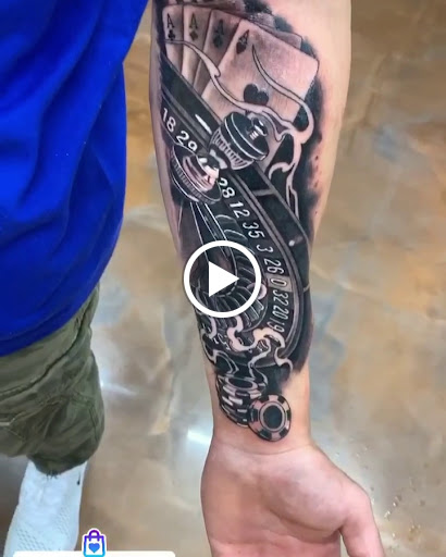 Explore gold tattoo ideas, creative tattoo ideas in Las Vegas, available at Sick One Tattoos