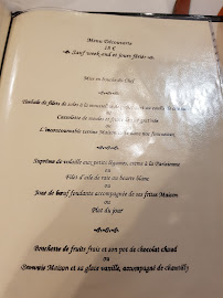 Au Vieux Fourneau à Calais menu