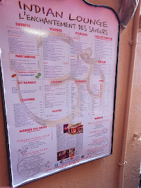 Menu / carte de INDIAN LOUNGE à Nice
