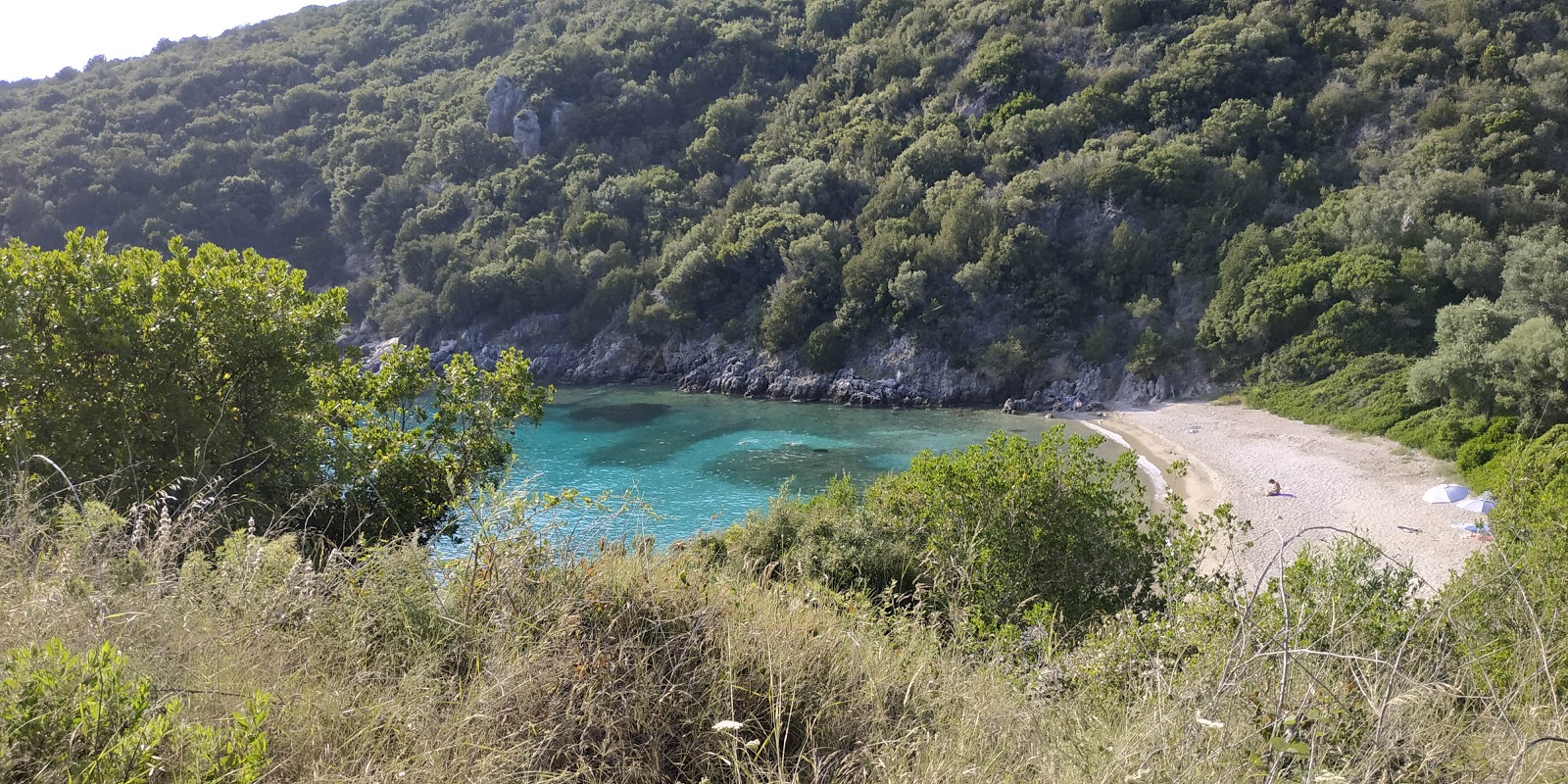 Photo of Stavrolimena beach with turquoise pure water surface