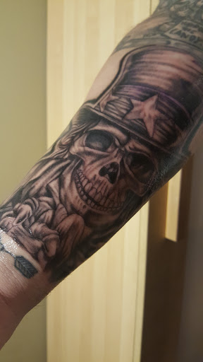 Explore police officer tattoo ideas, creative tattoo ideas in Midlothian, available at Firehouse Tattoos