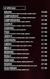 Menu du Pizza Fahrenheit à Ballò