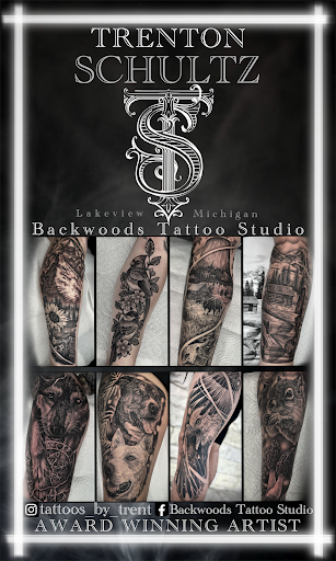 Explore moon tattoo ideas, creative tattoo ideas in Lakeview, available at Backwoods Tattoo Studio