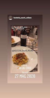 Hosteria Sauris & Borc da Bria à Milan menu
