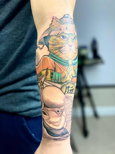 Explore small forearm tattoo ideas for men, creative tattoo ideas in Norcross, available at Brotherhood Tattoo