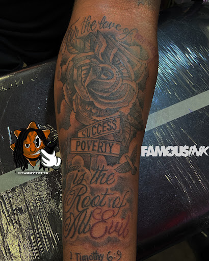 Explore cross forearm tattoo ideas, creative tattoo ideas in Hammond, available at Famous Ink, Inc.