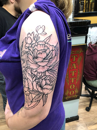 Explore tattoo ideas for a name, creative tattoo ideas in Lees Summit, available at Bleeding Heart Tattoo