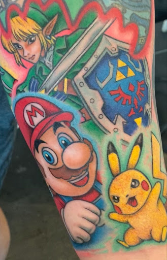 Explore cross stitch tattoo ideas, creative tattoo ideas in Raleigh, available at Raleigh Tattoo Company