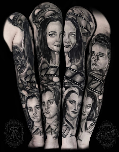 Explore man sleeve tattoo ideas, creative tattoo ideas in Mc Kees Rocks, available at Triumphant arts tattoo studio