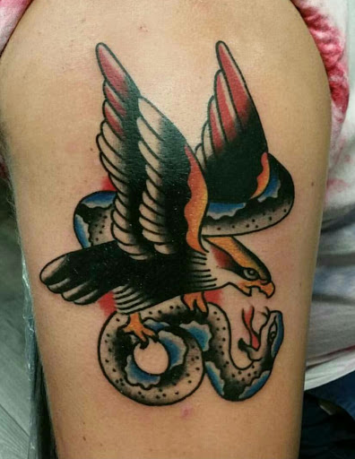 Explore lion and the lamb tattoo ideas, creative tattoo ideas in Fort Wayne, available at Grade A Tattoos and Body Piercing