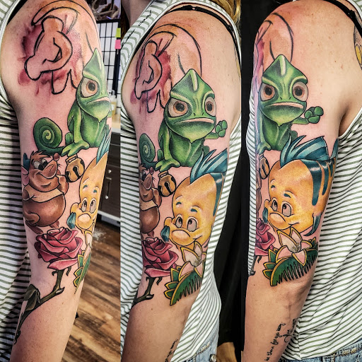 Explore electrical tattoo ideas, creative tattoo ideas in Gallatin, available at Grimoire Ink