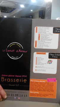 Le Cornet d'Amour à Berck menu