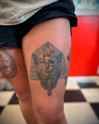 Explore sunflower shoulder tattoo ideas, creative tattoo ideas in Dunbar, available at Artistic Creations Tattoo
