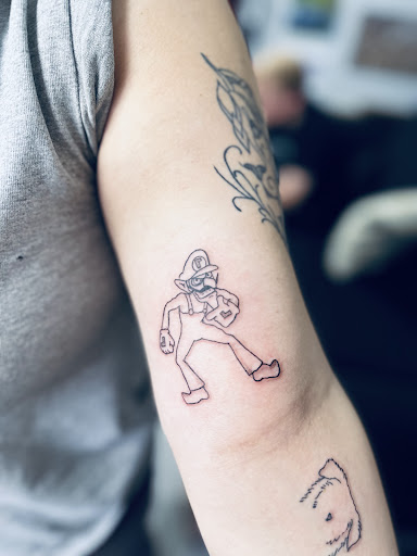 Explore kaneki tattoo ideas, creative tattoo ideas in Holmen, available at Driftless Tattoo and Art LLC